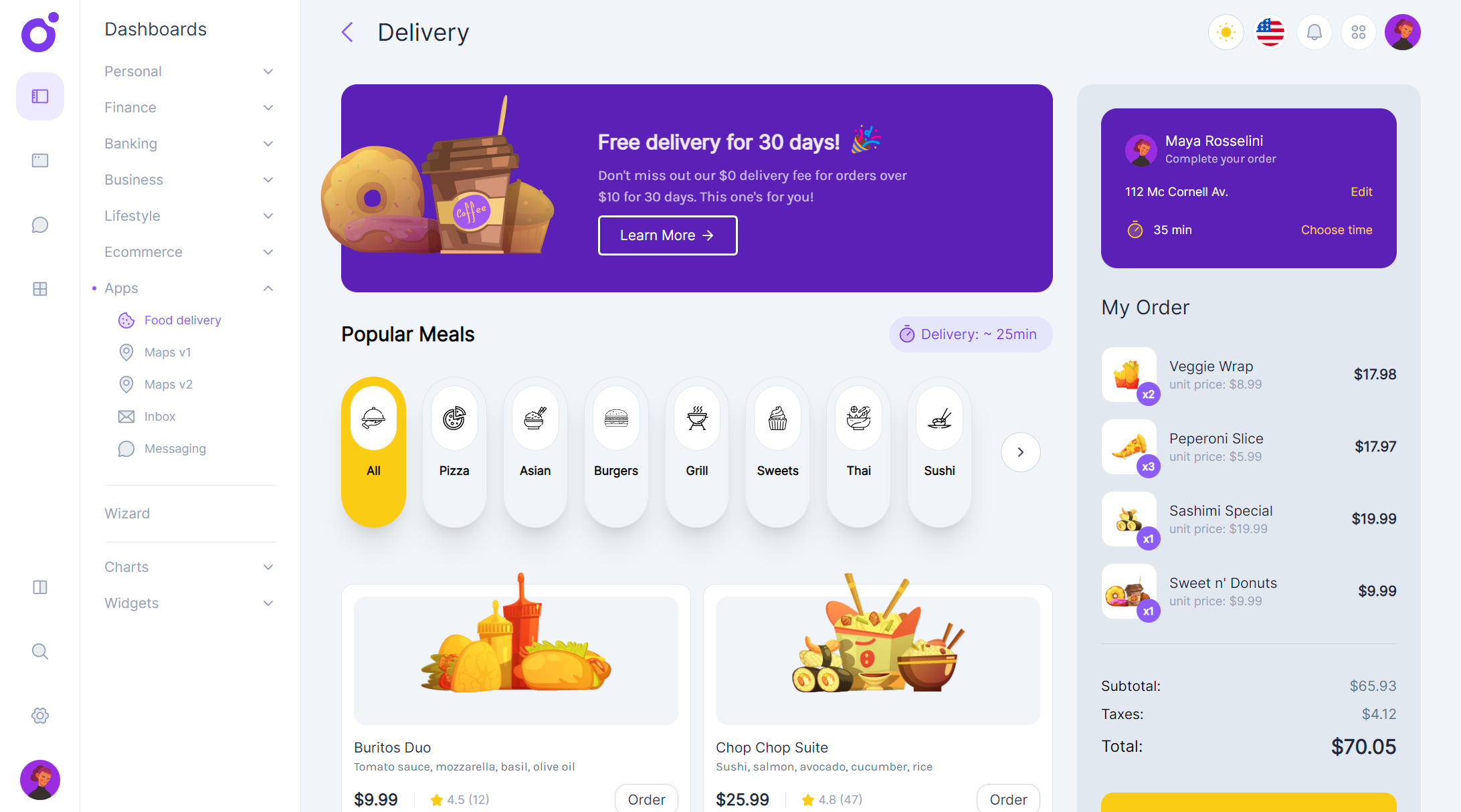 Tairo - Delivery dashboard