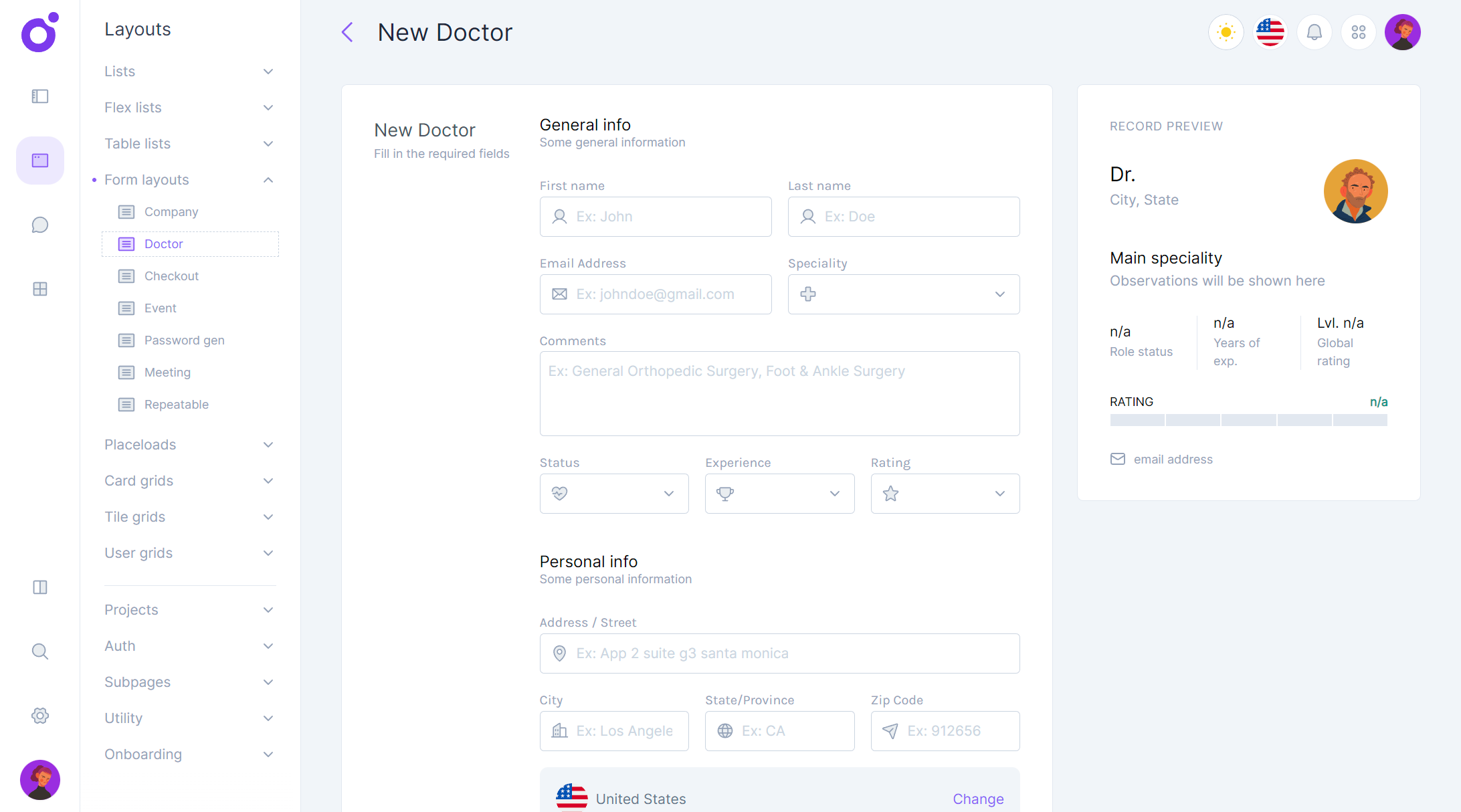 Tairo - Form layout 2